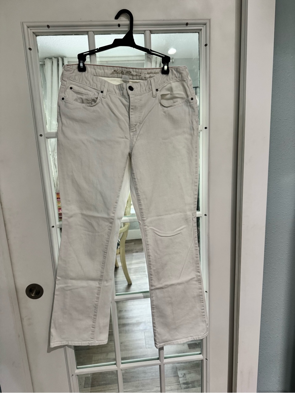 Eddie Bauer White Boot-Cut Jeans
